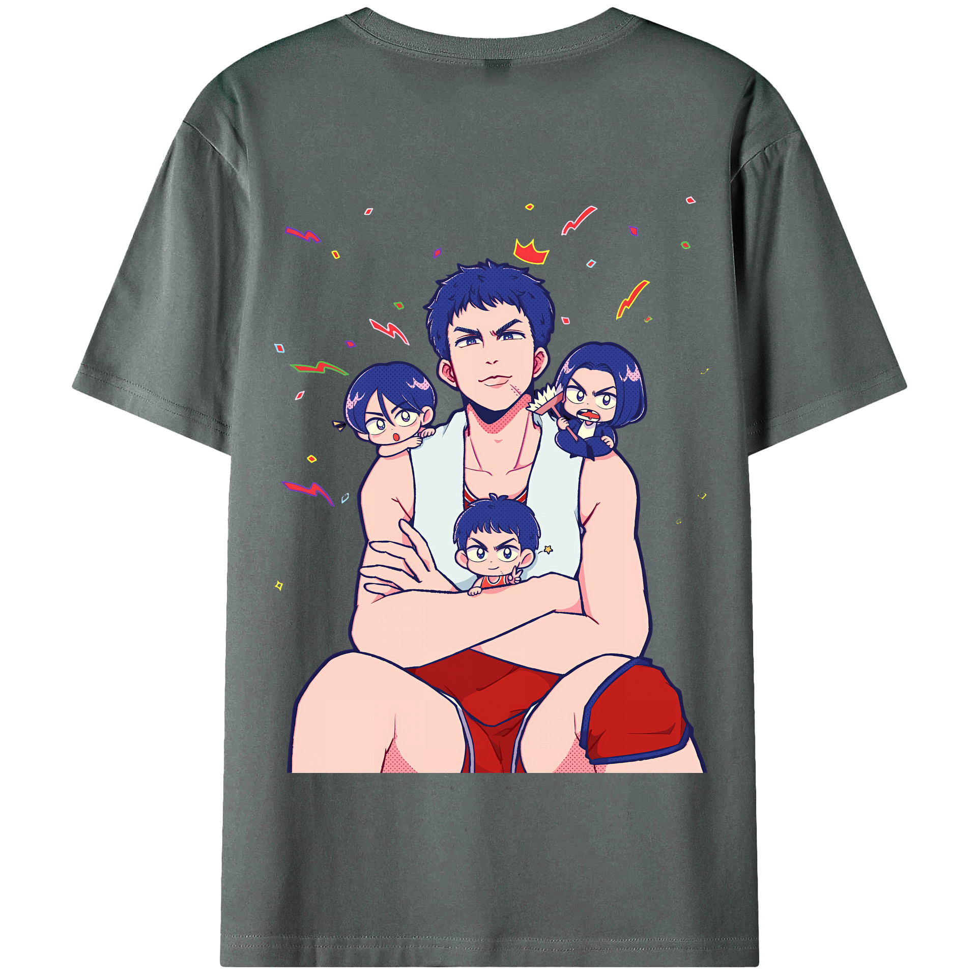 SLAM DUNK／スラムダンク 綿100％半袖Tシャツ（背面プリント）